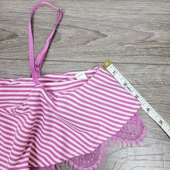Joe's Jeans Purple Orchid Stripe Popover Lace Bralette XS - Picture 16 of 16